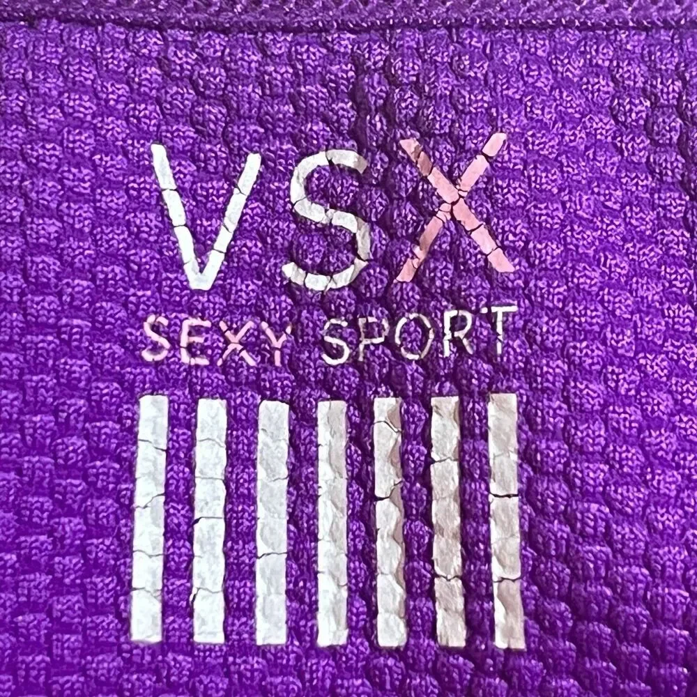 Victoria's Secret VSX Sexy Sport Sports Bra Purple Racerback No Underwire Large